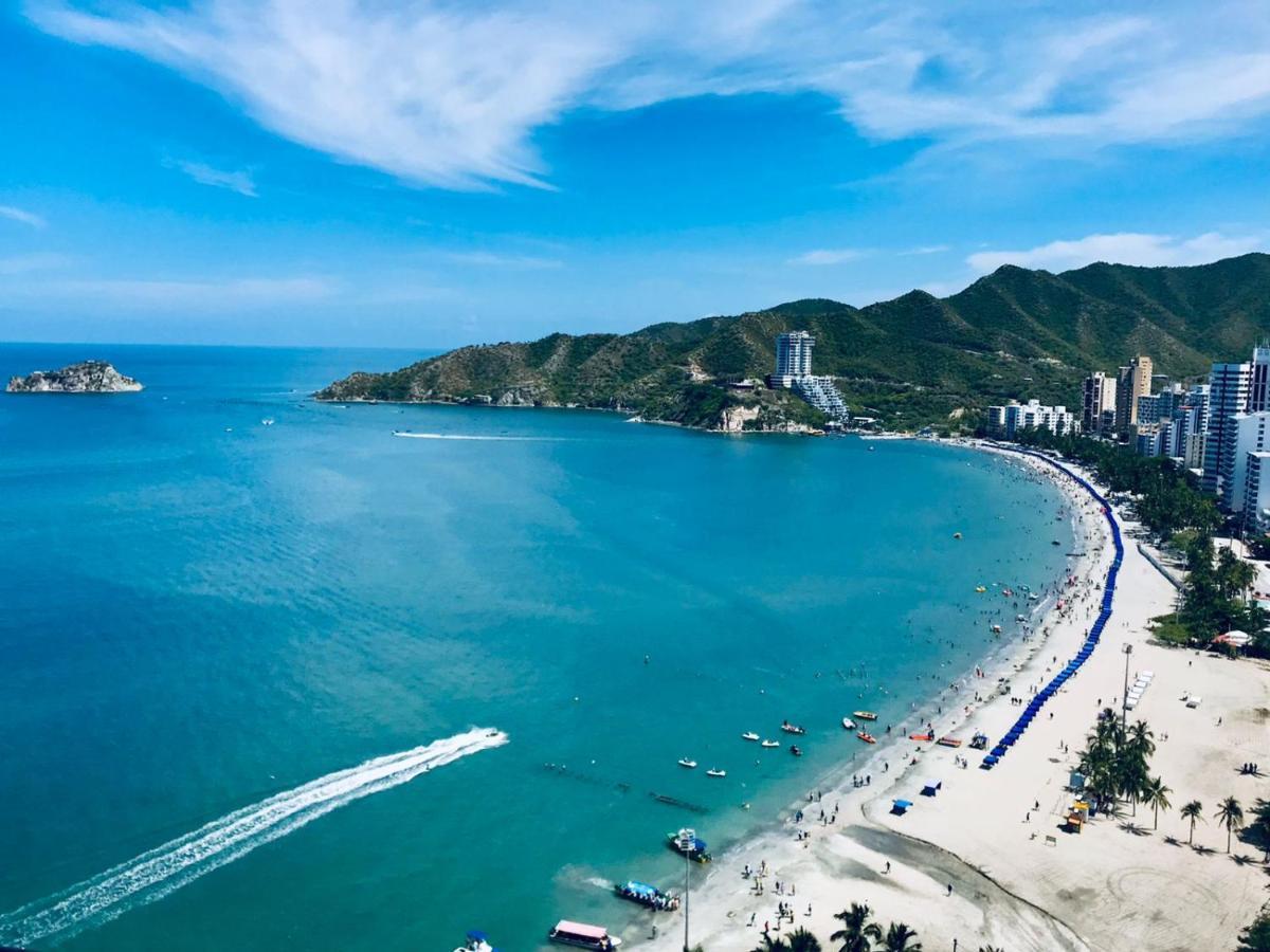 Espectacular Vista A La Playa El Rodadero Apartment ซันตามาร์ตา ภายนอก รูปภาพ